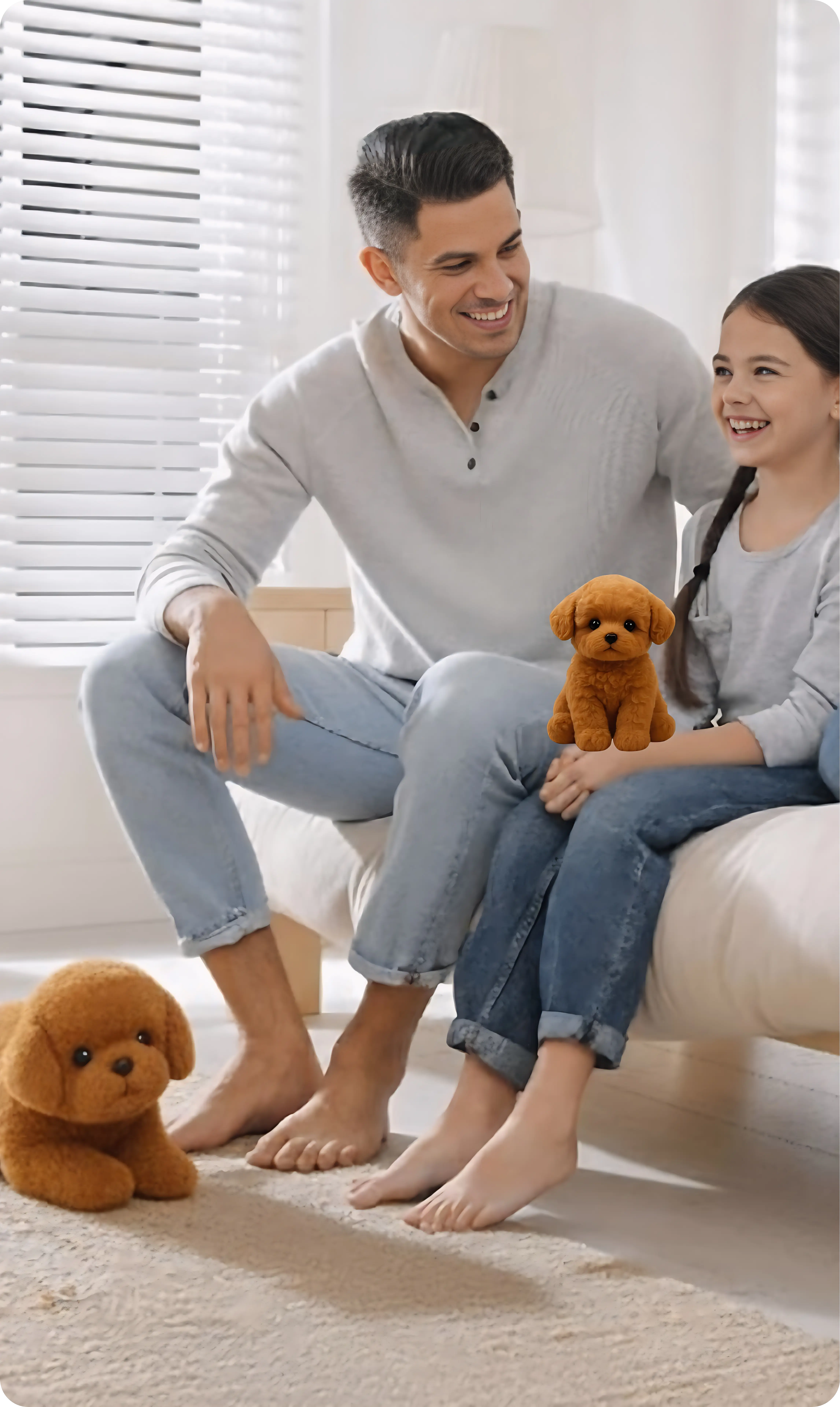 kids playing with wuffy